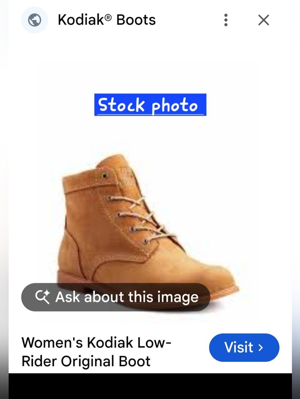 Mint Condition. Kodiak Women's Low-Rider Ankle Boot in Tan Brown
